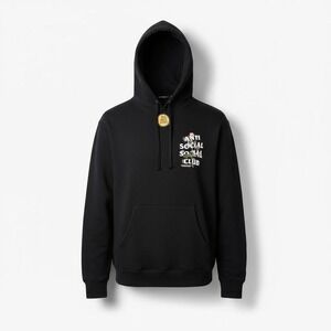 Anti Social Social Club‎ Sadboyz Hoodie L Black Pink Rose Graphic Streetwear Emo